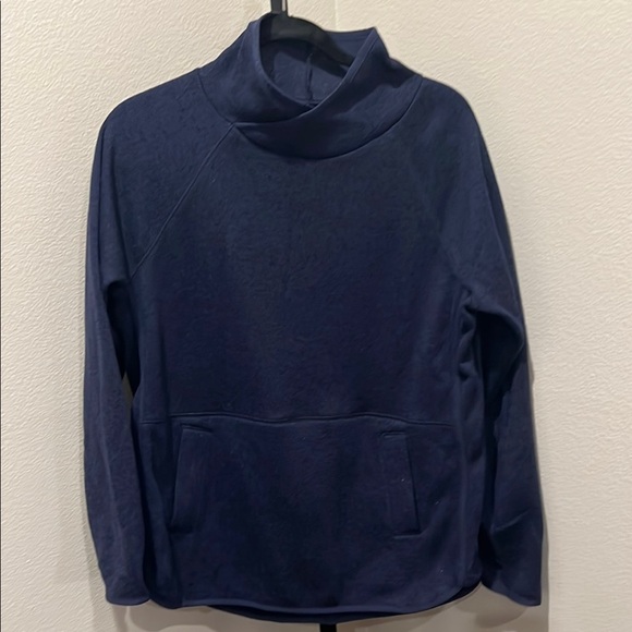 Tek Gear Blue Cowl Neck Sweater with Plush Fleece Texture - Picture 1 of 3